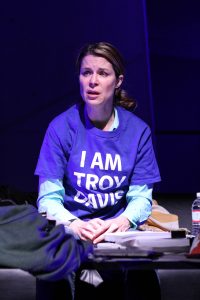 Lane Carlock as Alison in Synchronicity Theatre's Beyond Reasonable Doubt: The Troy Davis Project by Lee Nowell. Credit: BreeAnne Clowdus.