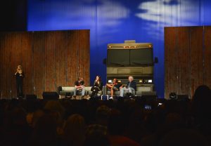 Actors Michael Rooker, IronE Singleton and Scott Wilson speak during a panel discussion at the Walker Stalker convention. Walker Stalker Con was created in 2013 by 