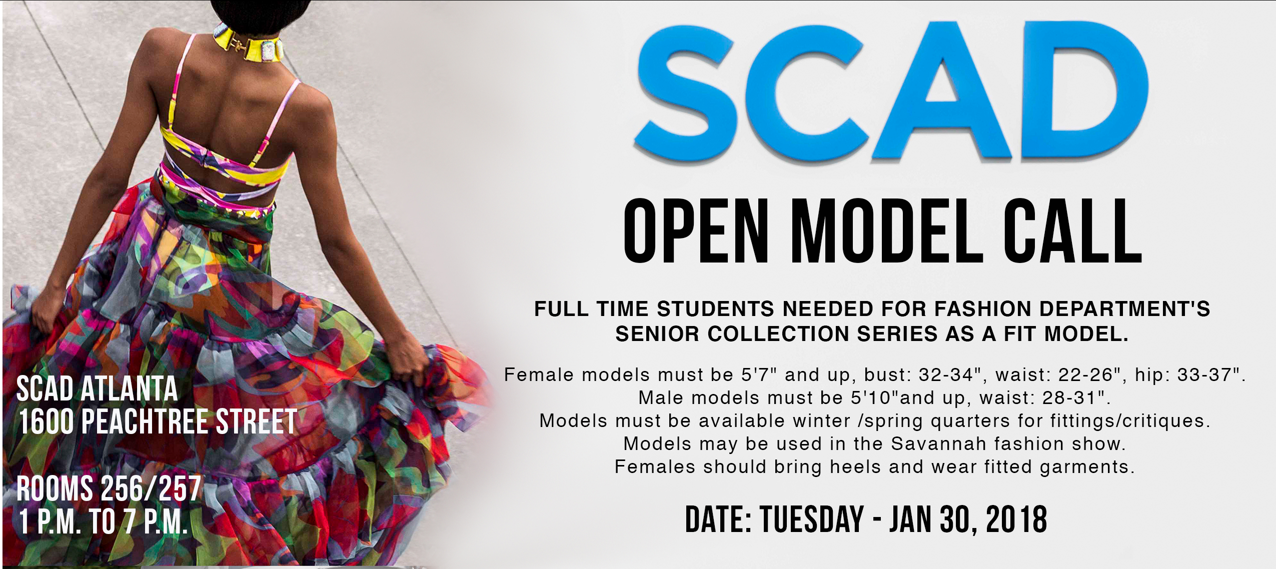 Rock the runway by modeling for SCADâ€™s spring fashion show