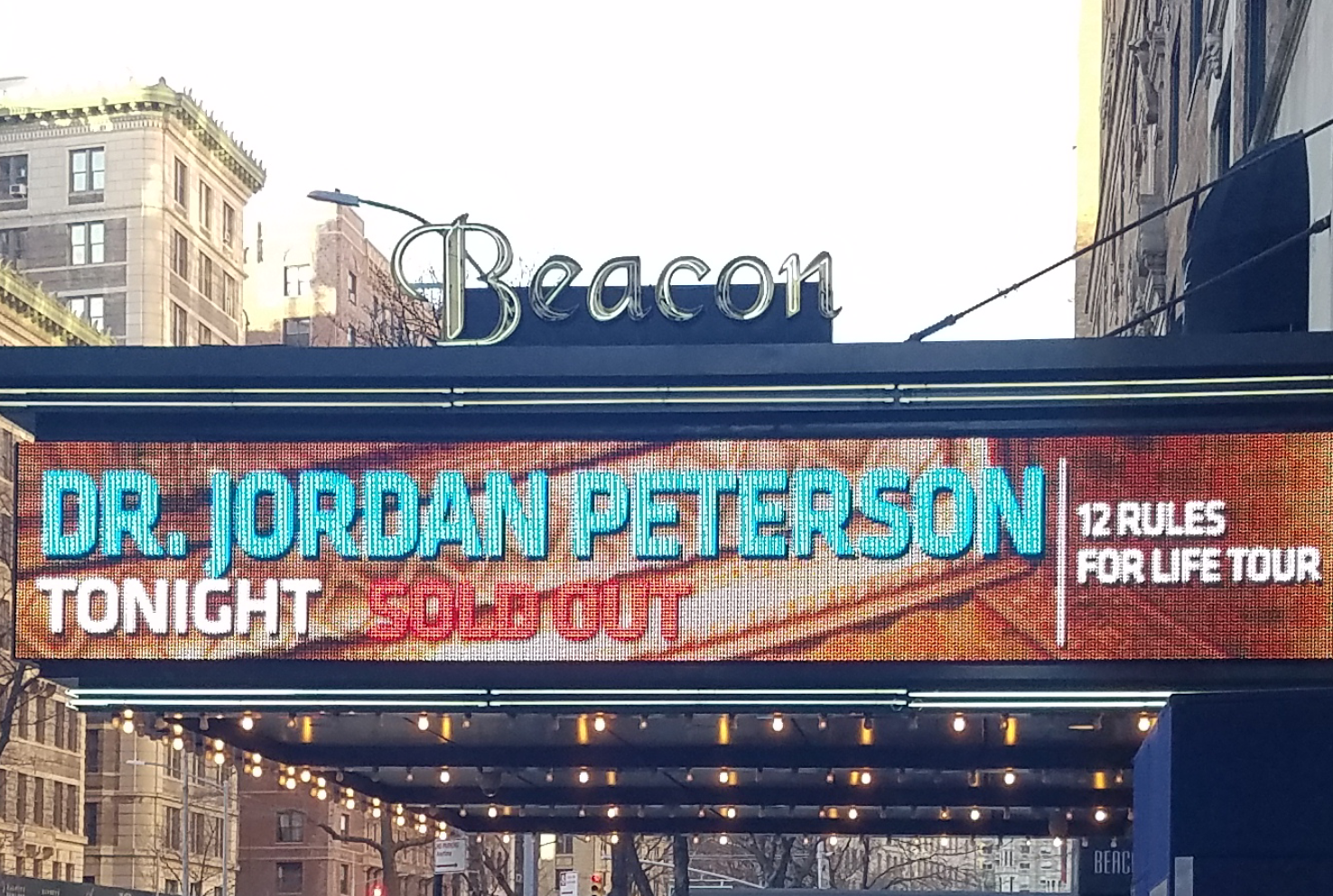 Jordan Peterson begins ’12 Rules for Life’ Tour at the Beacon Theatre ...